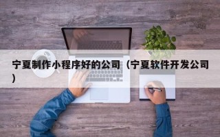 丰城宁夏制作小程序好的公司（宁夏软件开发公司）